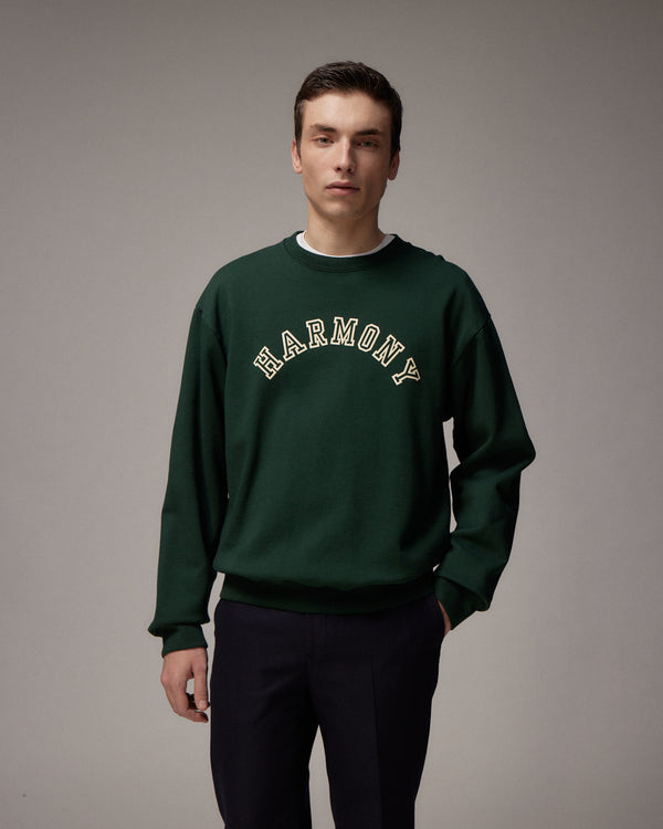 Sael Varsity - Forest Green - Cotton Jersey