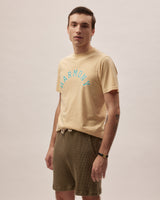 T-Shirt Varsity - Light Yellow - Cotton Jersey