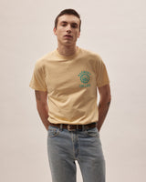 T-Shirt College Emblem - Light Yellow - Cotton Jersey