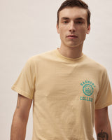 T-Shirt College Emblem - Light Yellow - Cotton Jersey