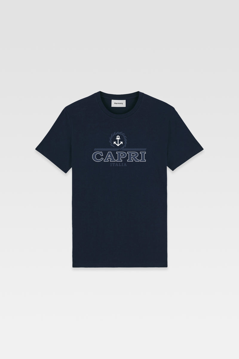 T-Shirt Capri Anchor - Navy - Cotton Jersey