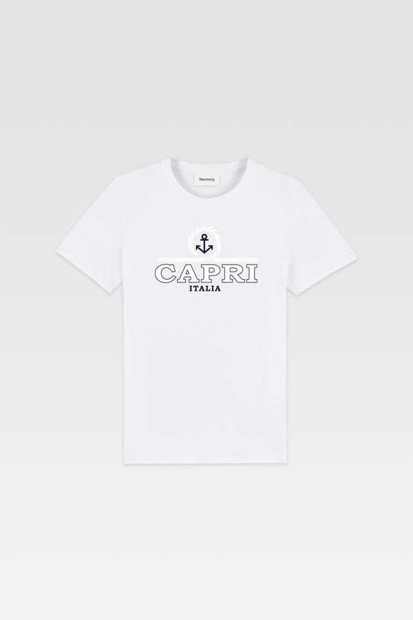 T-Shirt Capri Anchor - White - Cotton Jersey