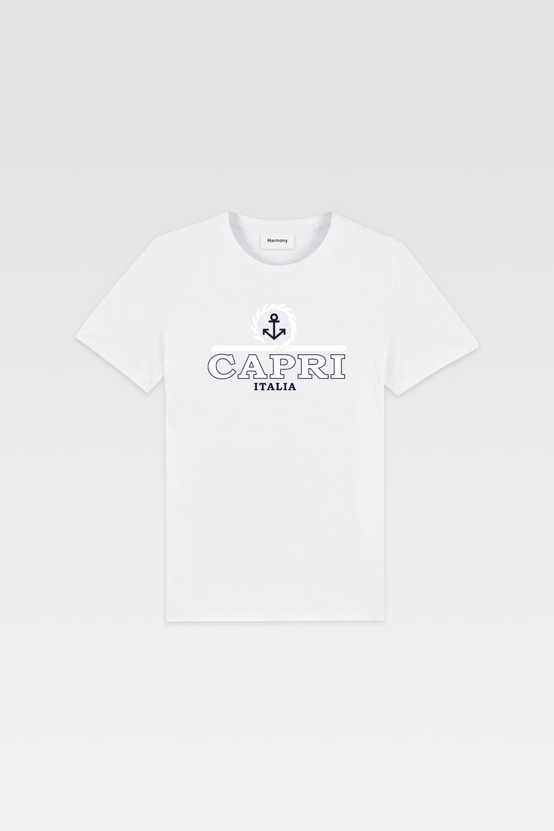 T-Shirt Capri Anchor - White - Cotton Jersey