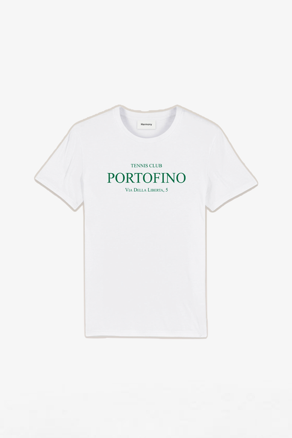 T-Shirt Portofino Tennis Club - White - Cotton Jersey