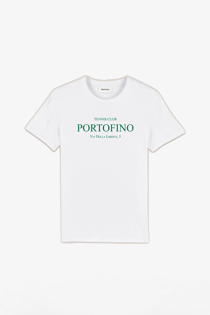 T-Shirt Portofino Tennis Club - White - Cotton Jersey