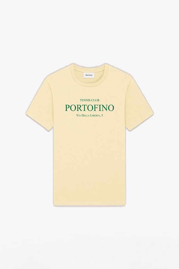 T-Shirt Portofino Tennis Club - Pale Yellow - Cotton Jersey