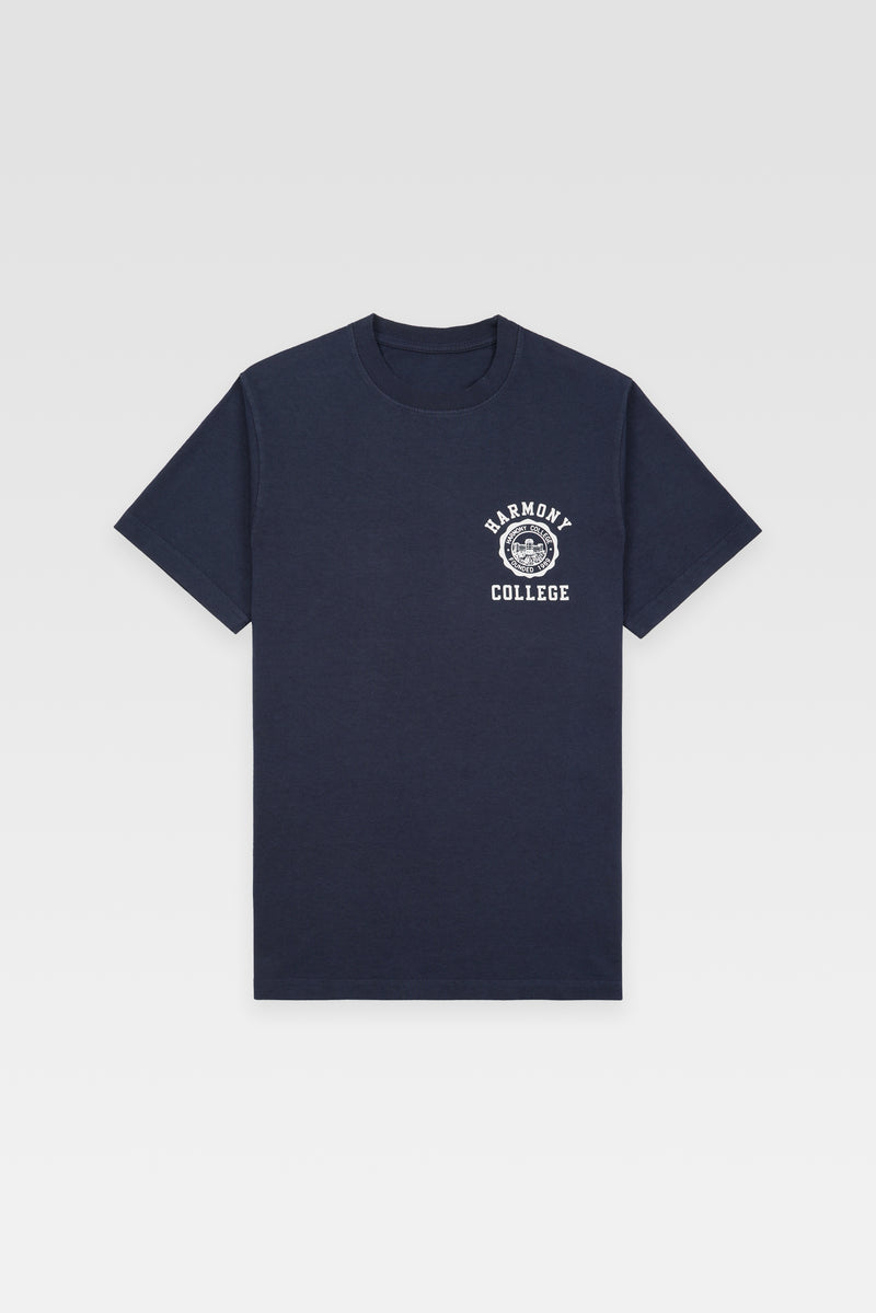 T-Shirt College Emblem - Navy - Cotton Jersey