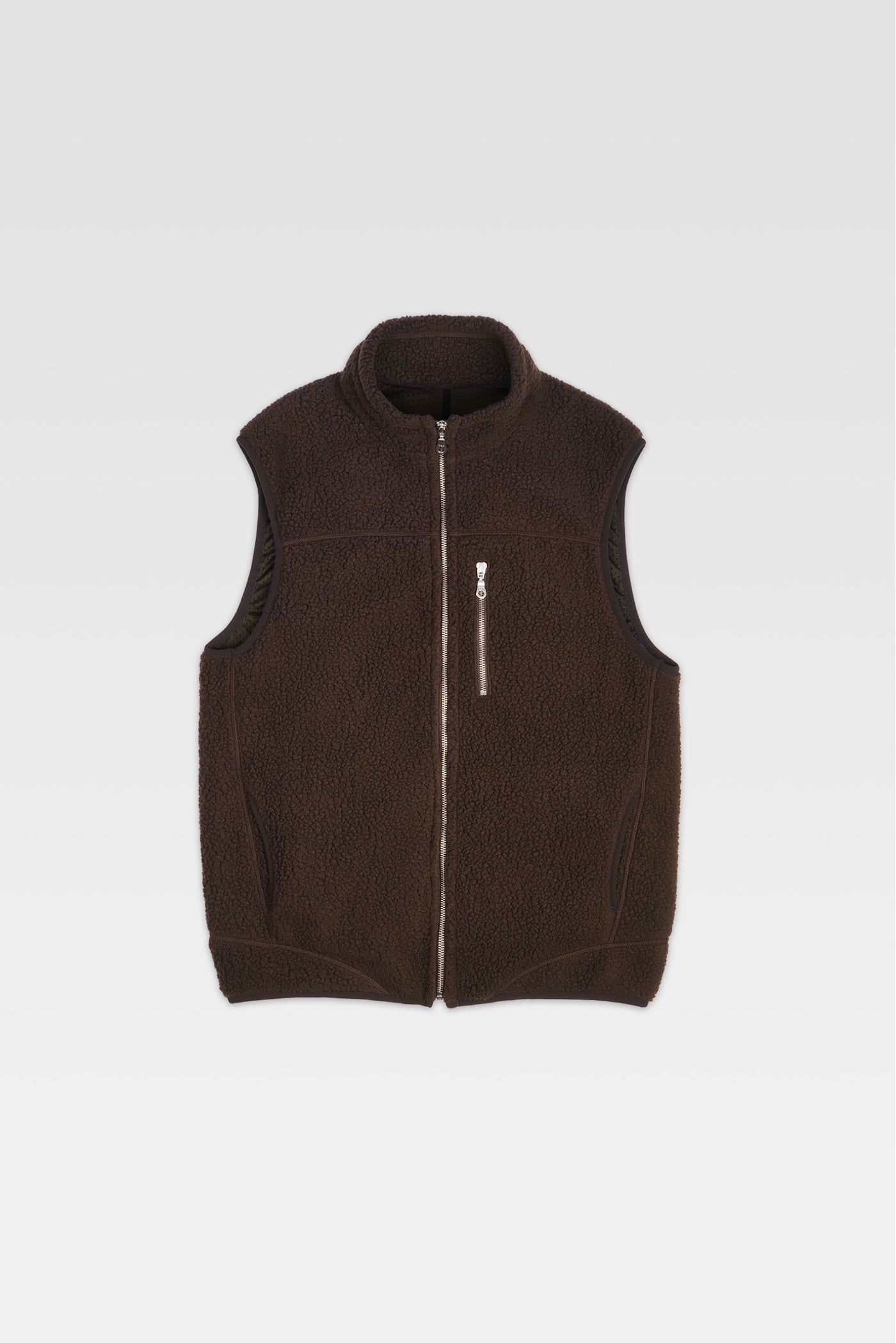 Chocolat Sleeveless Sherpa Vest – Harmony Paris