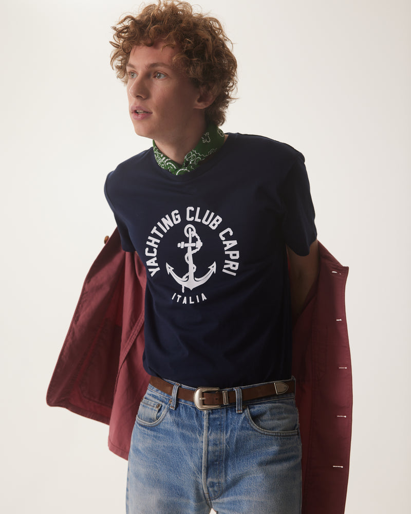 T-Shirt Yachting Club - Navy - Cotton Jersey