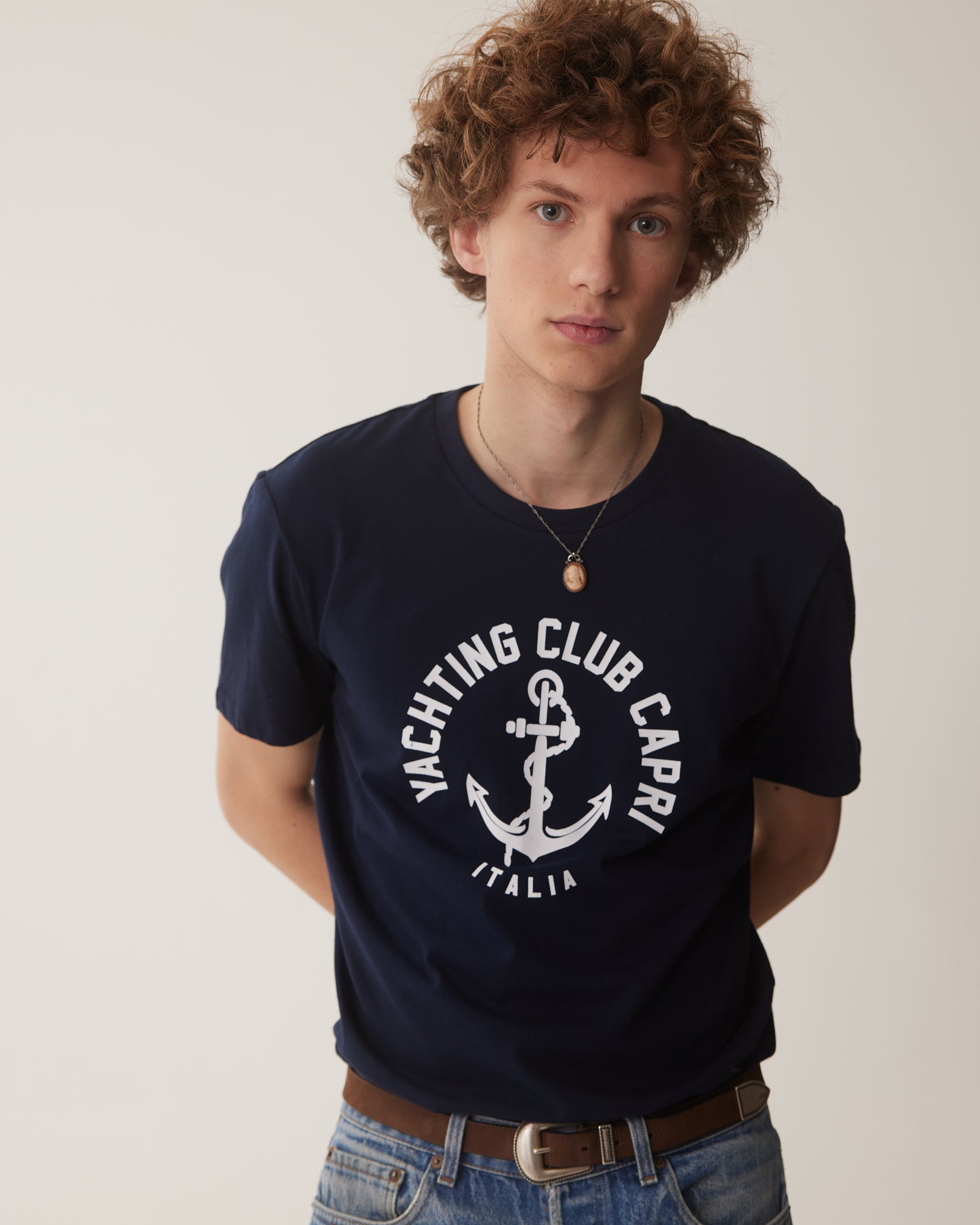 T-Shirt Yachting Club Navy Cotton Jersey – Harmony Paris