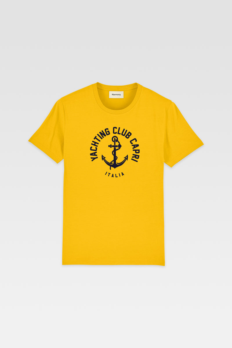 T-Shirt Yachting Club - Yellow - Cotton Jersey