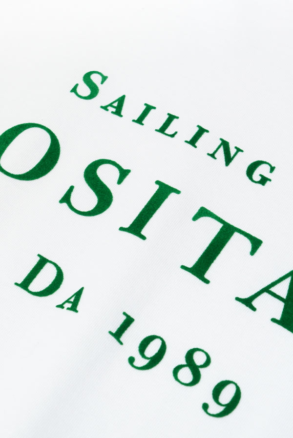 T-Shirt Positano Sailing Club - White - Cotton Jersey