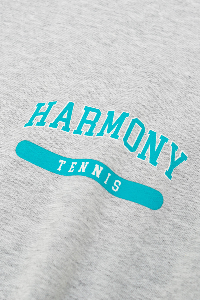 Tennis Tee - Heather Grey - Cotton Jersey