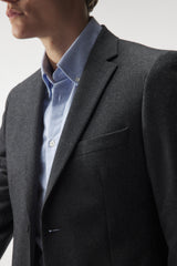 Victor - Dark Grey - Wool Flannel