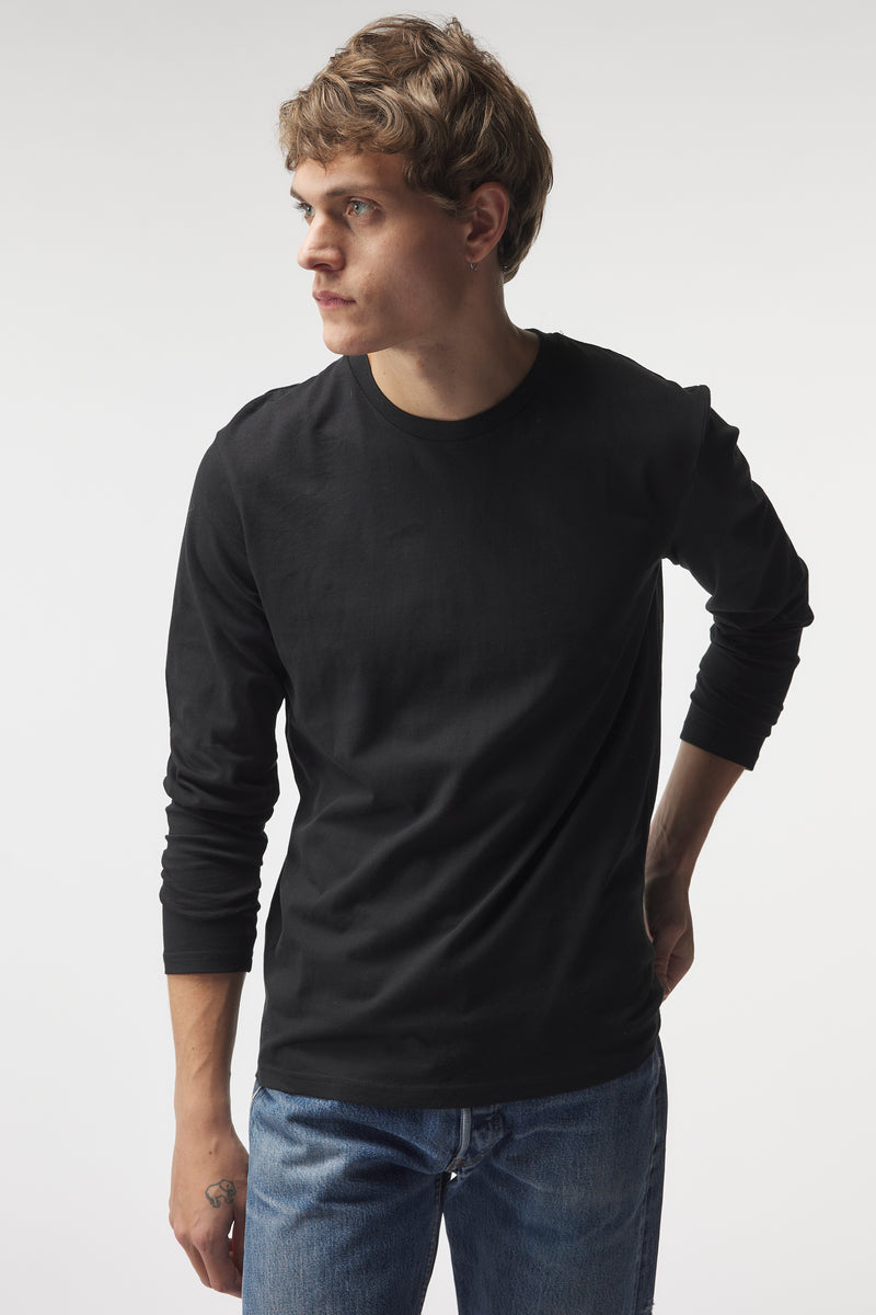 Long Sleeve T-Shirt - Black - Cotton