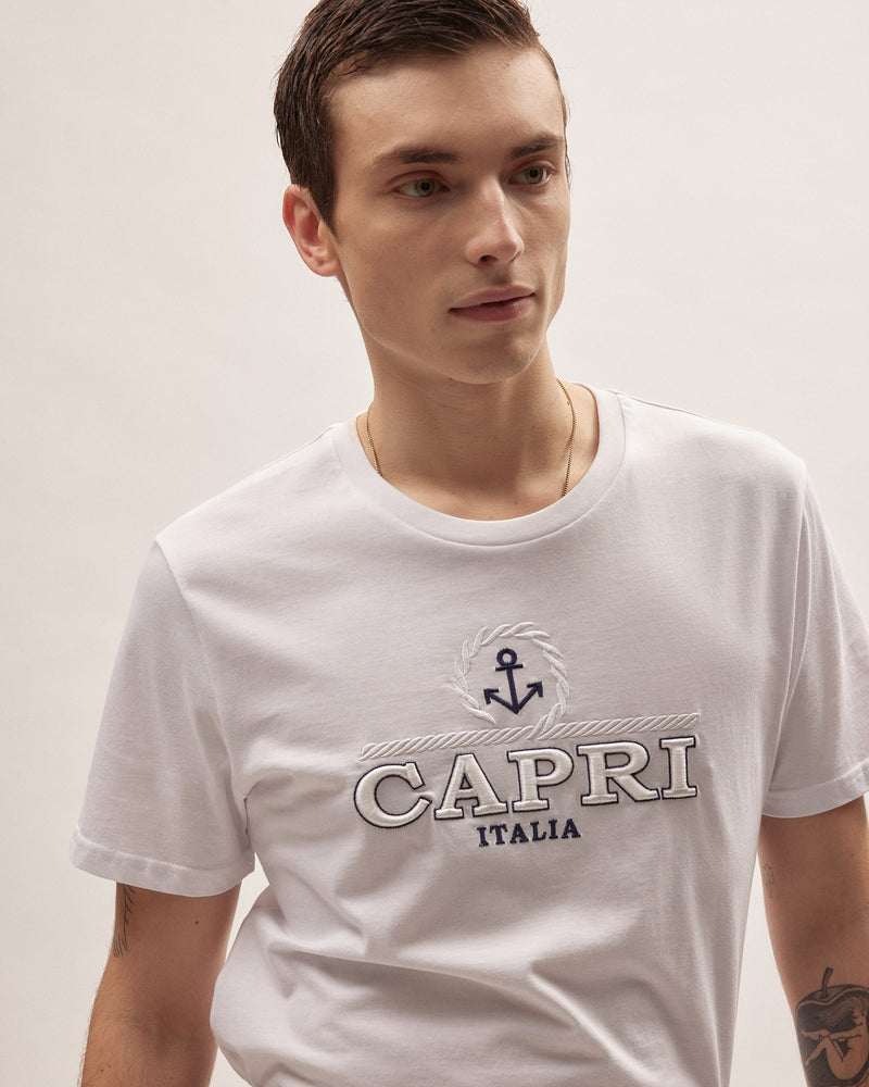 T-Shirt Capri Anchor - White - Cotton Jersey
