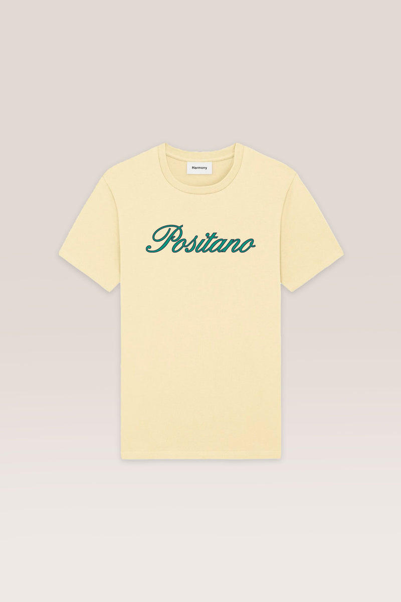 T-Shirt Positano Italic - Pale Yellow - Cotton Jersey