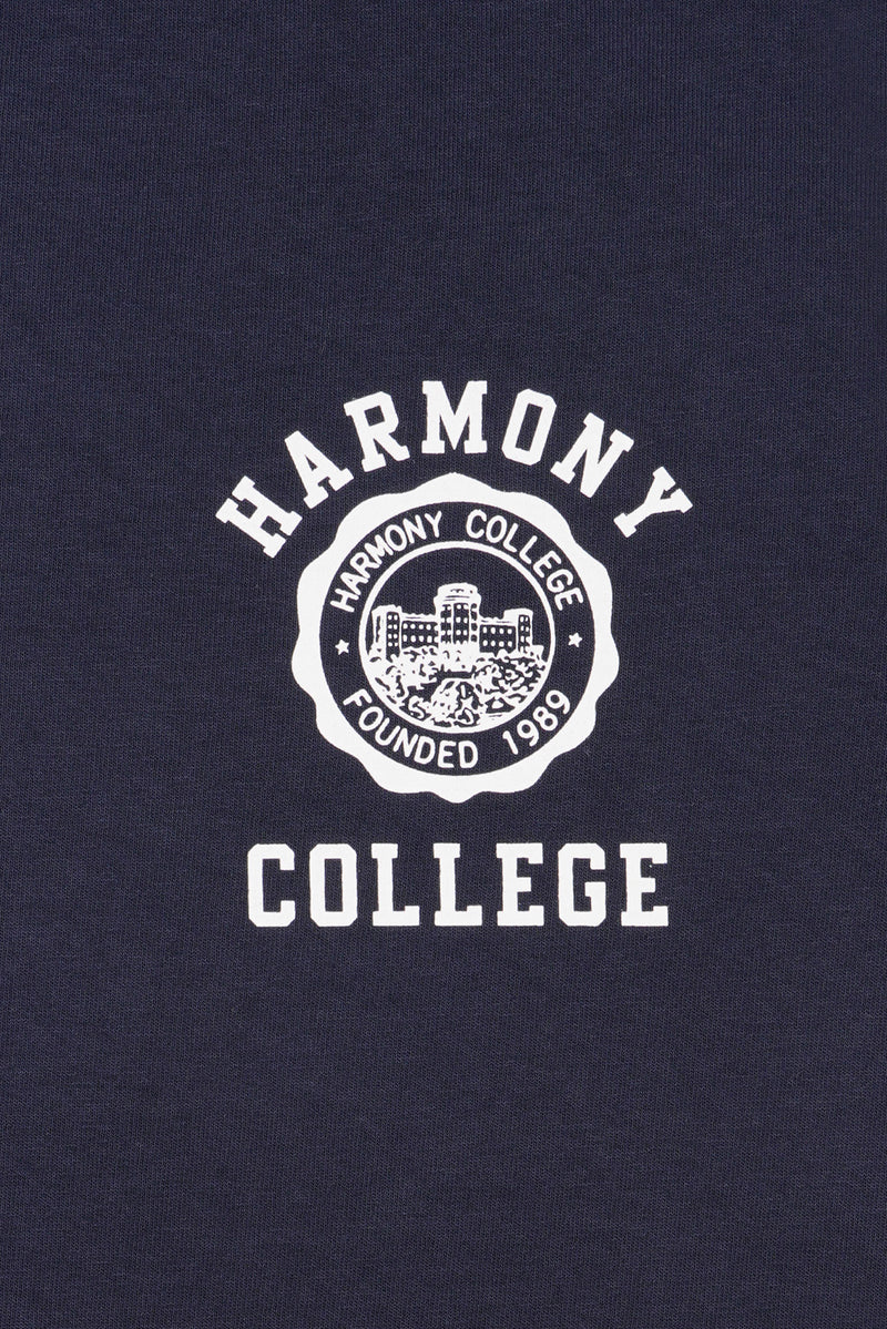 T-Shirt College Emblem - Navy - Cotton Jersey