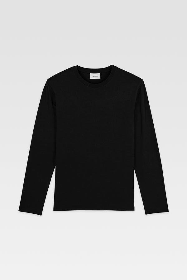 Long Sleeve T-Shirt - Black - Cotton